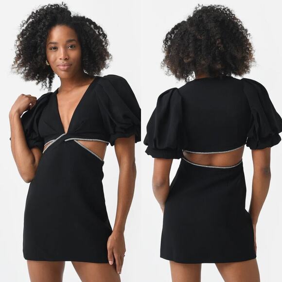 A.L.C. Dresses & Skirts - A.L.C. Hazel Mini Cut-Out Dress Size 0 NWT $595 Black Party Rhinestone Sexy